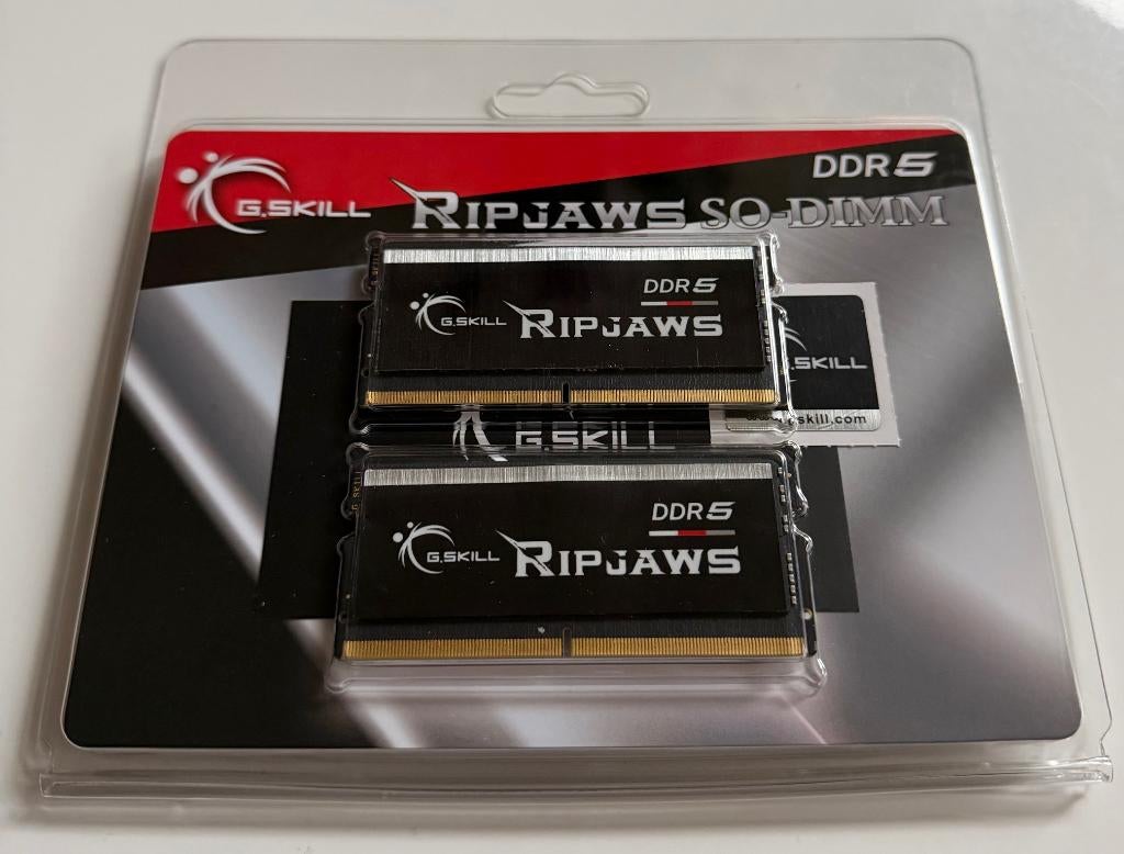 G.Skill Ripjaws 32GB DDR5-4800 So-DIMM (2 x 16GB), 32 GB, Ophalen of Verzenden, Zo goed als nieuw, DDR5