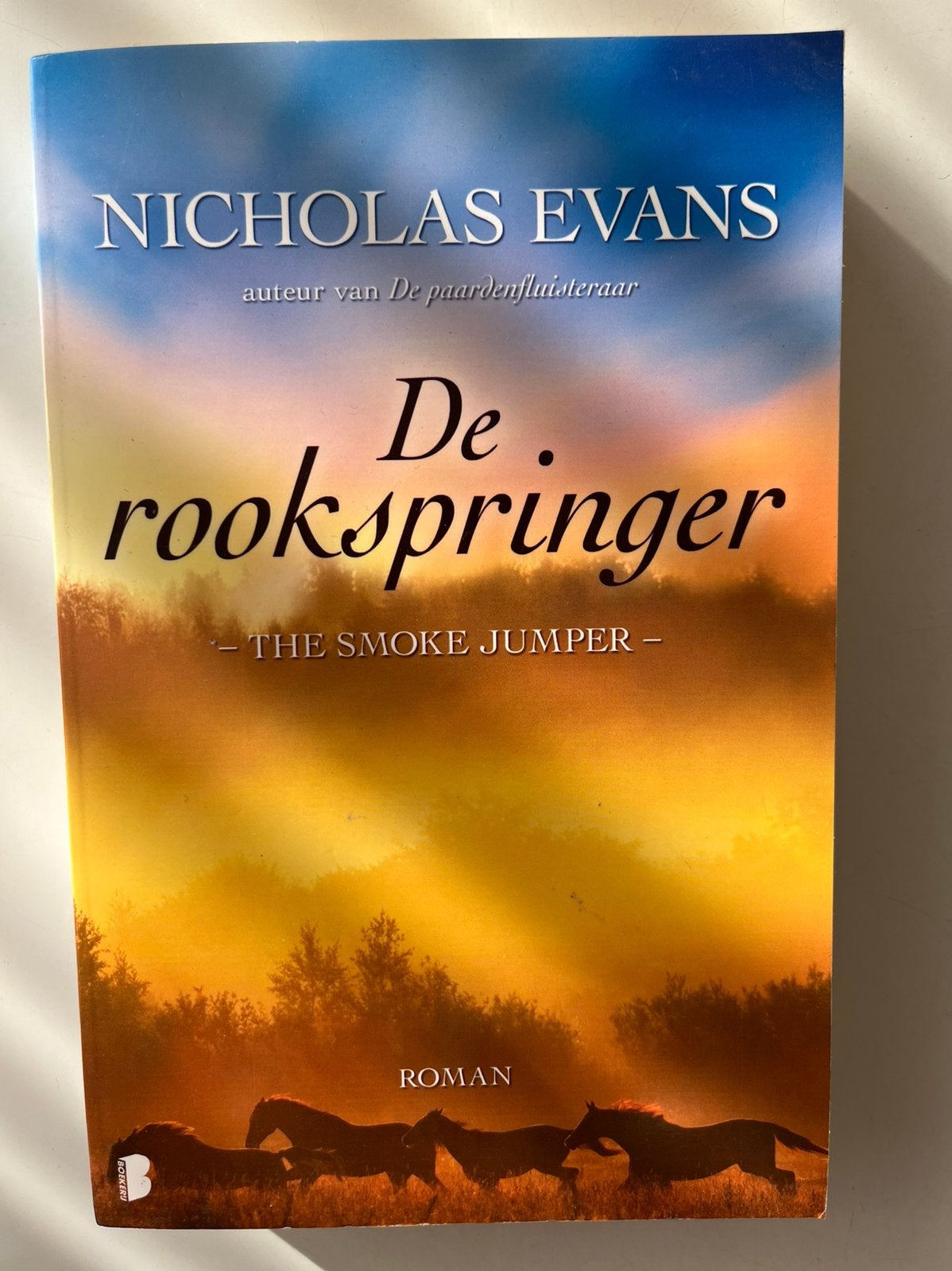 Nicholas Evans - De rookspringer.  Roman, Ophalen of Verzenden, Zo goed als nieuw, Nederland, Nicholas Evans