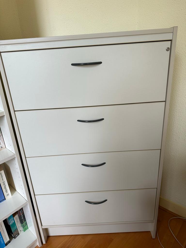 Metalen rchiefkast met 4 laden en hangmappen, 140 cm hoog, Huis en Inrichting, Kasten | Roldeurkasten en Archiefkasten, Ophalen