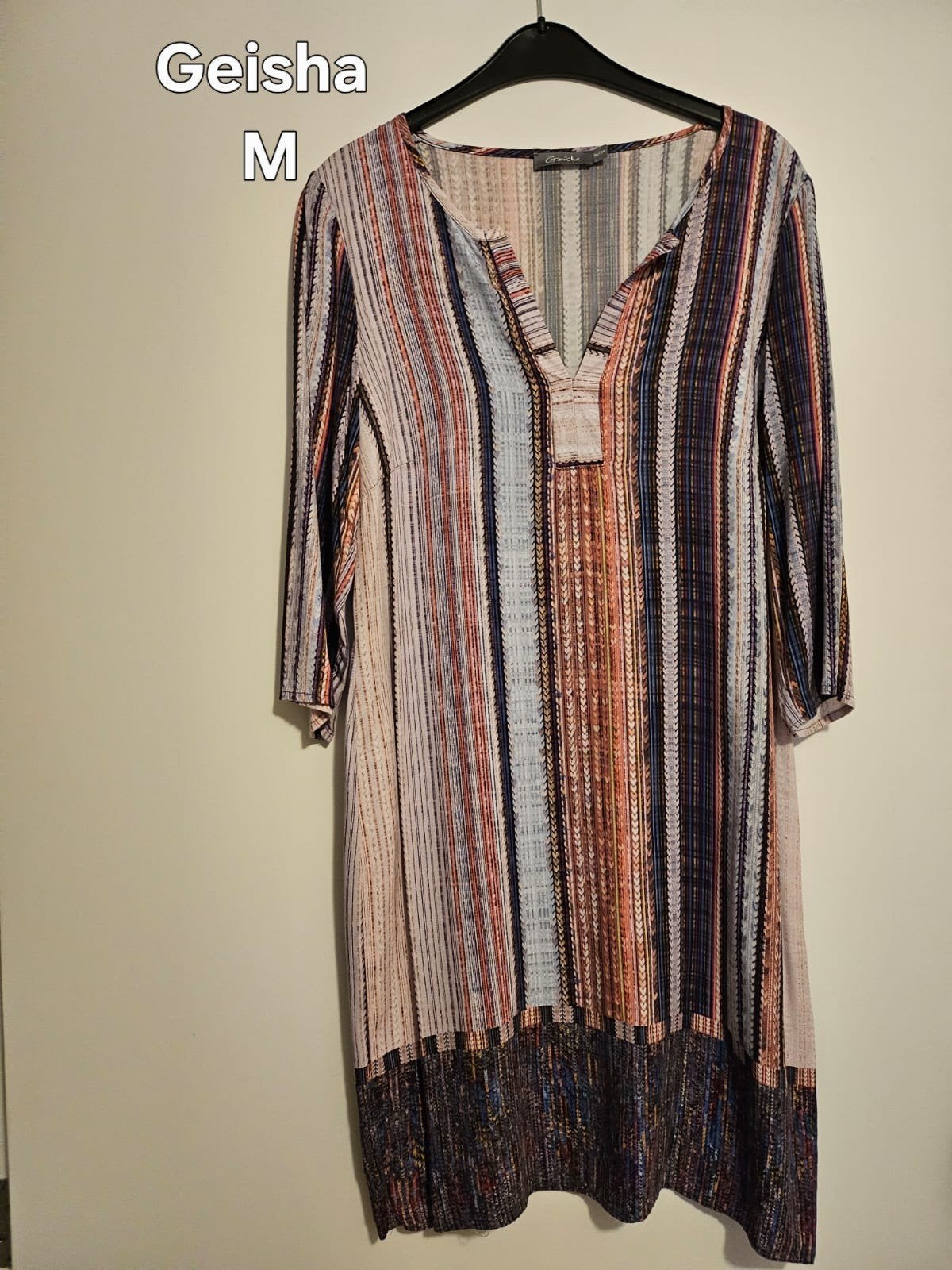 Geisha gestreepte jurk maat M, Kleding | Dames, Maat 38/40 (M), Geisha, Meerkleurig, Ophalen of Verzenden