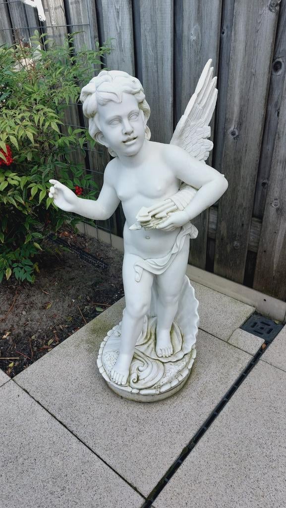Marmer tuin beeld Cupido/ Engel, Ophalen