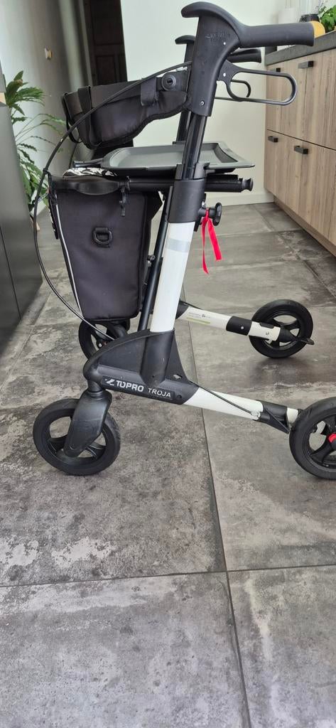 Rollator topro troja met tas en dienblad, Ophalen, Opvouwbaar