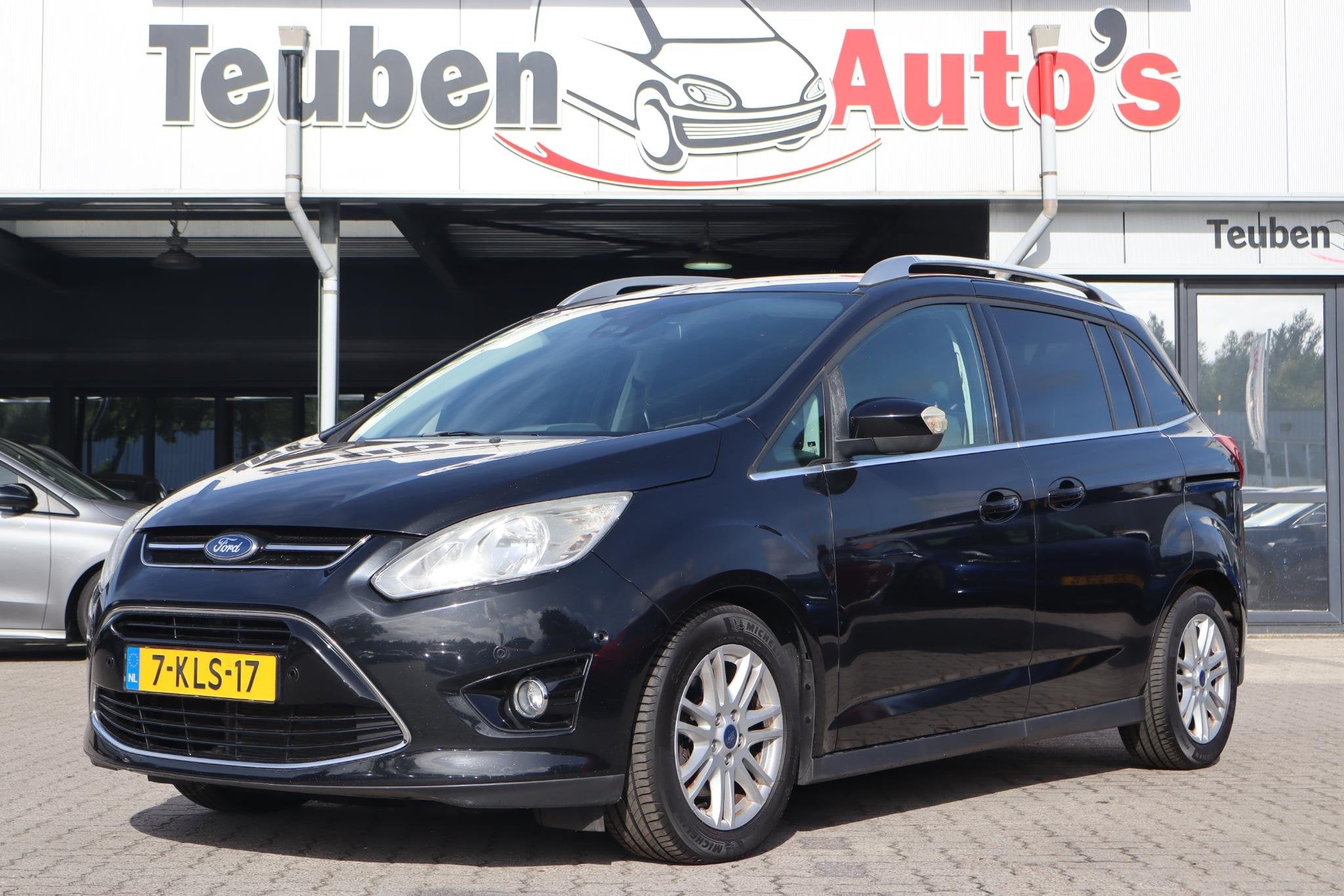 Ford Grand C-Max 1.0 Titanium | Camera | Rijstrook sensor |, Auto's, Voorwielaandrijving, Gebruikt, Zwart, Origineel Nederlands