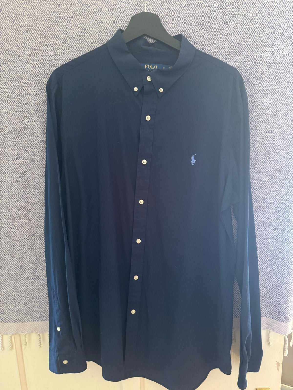 Ralph Lauren overhemd - Maat XL, Kleding | Heren, Ophalen of Verzenden, Gedragen, Blauw, Halswijdte 43/44 (XL)