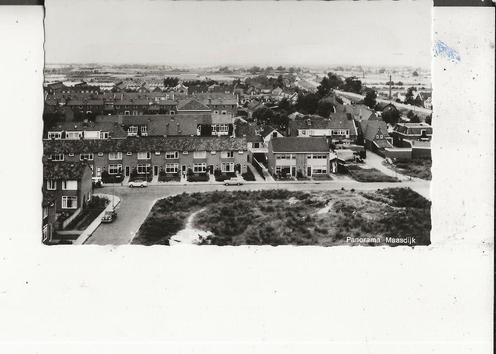 Maasdijk Panorama Koornneef, Verzamelen, Ansichtkaarten | Nederland, Ophalen of Verzenden, 1940 tot 1960, Ongelopen, Zuid-Holland