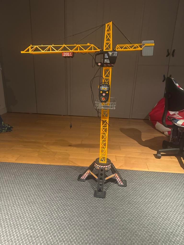 Grote speelgoed hijskraan met afstandsbediening, Ophalen of Verzenden, Gebruikt, Jongen of Meisje