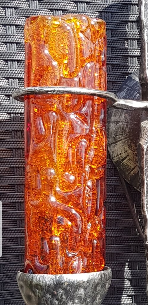 WANDLAMP BRUTALISTISCH, Oranje, E14 (klein), Ophalen of Verzenden, Zo goed als nieuw