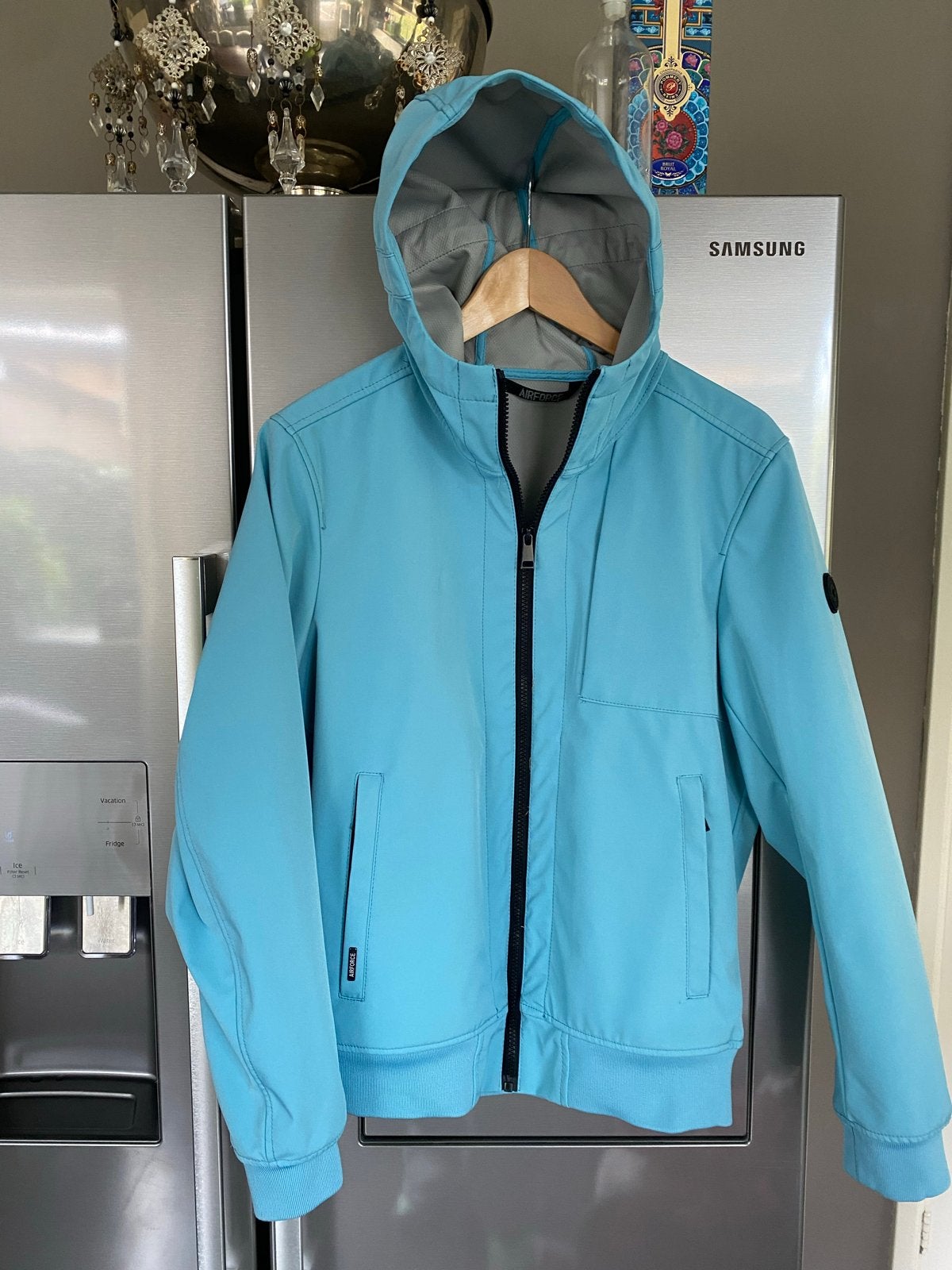 Nieuwe Airforce softshell jas lichtblauw maat 14 jaar, Ophalen of Verzenden, Nieuw, Jongen of Meisje, Jas