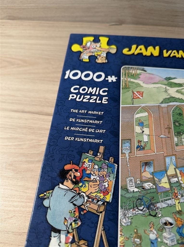 Jan van Haasteren - de kunstmarkt - 1000 stuks - s6621, Verzenden, 500 t/m 1500 stukjes, Zo goed als nieuw
