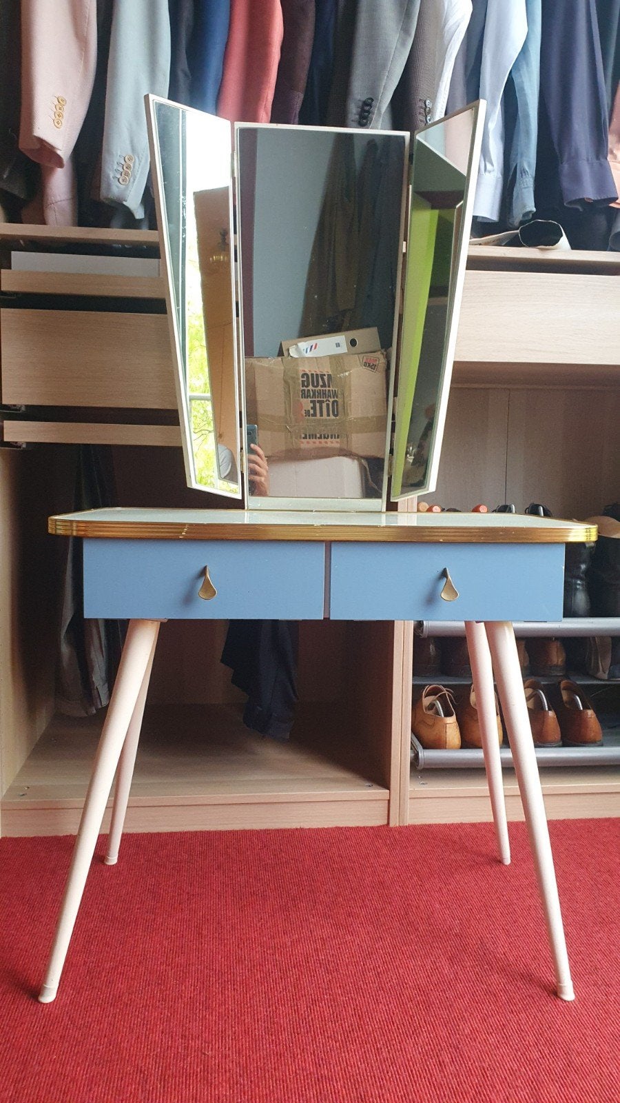 retro kaptafel kind, Huis en Inrichting, Gebruikt, 100 tot 150 cm, 50 tot 100 cm, Hout