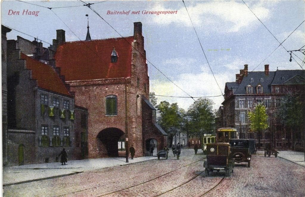Den Haag - Buitenhof met Gevangenpoort - ongelopen, Ophalen of Verzenden, 1920 tot 1940, Ongelopen, Zuid-Holland