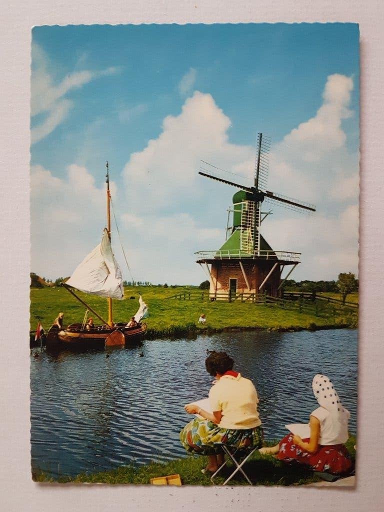 Ansichtkaart Watermolen te Joure Molen Windmolen, Verzamelen, Ansichtkaarten | Nederland, Ophalen of Verzenden, 1960 tot 1980