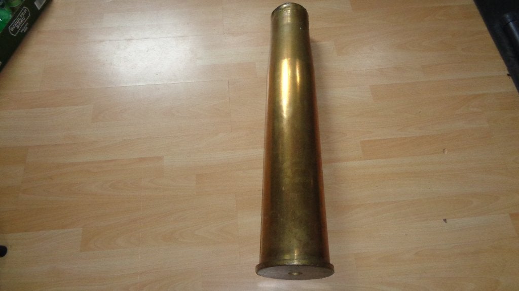 grote koperen huls 82cm  ruim 10 kilo, Verzamelen, Militaria | Algemeen, Ophalen of Verzenden, Marine, Nederland, Hulzen of Bodemvondsten