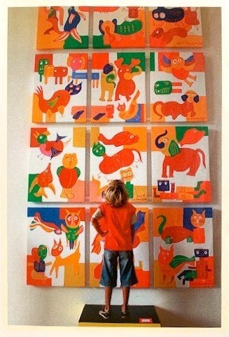 Kinderen en Dieren 2006 - Henk Koelemeijer 1939-2025, Ophalen, Doek, Expressionistisch, Dieren