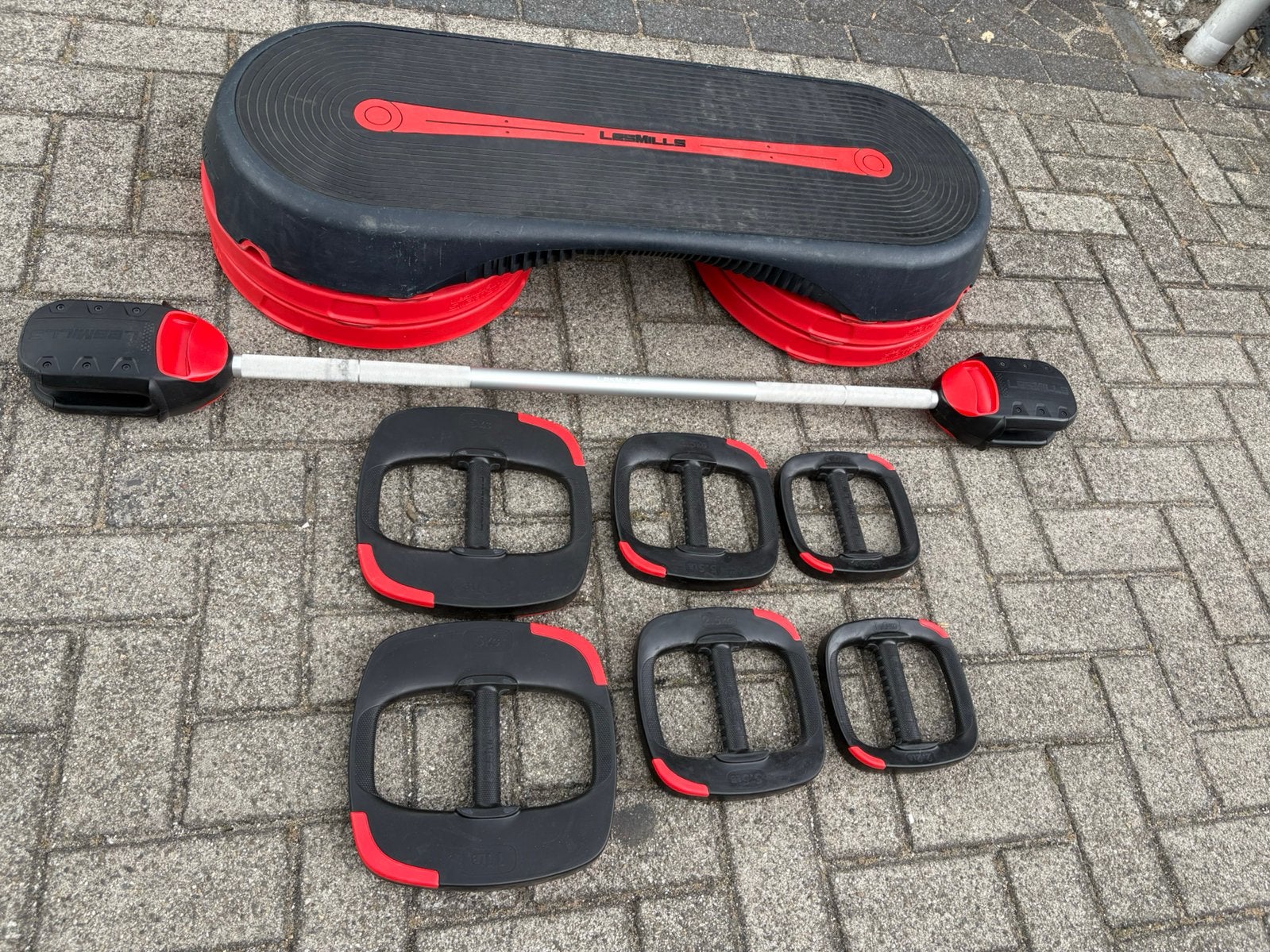 Les mills smart step en 2.0 smartbar  bodypump set, Gebruikt, Smart step, Les mills, Stepbank