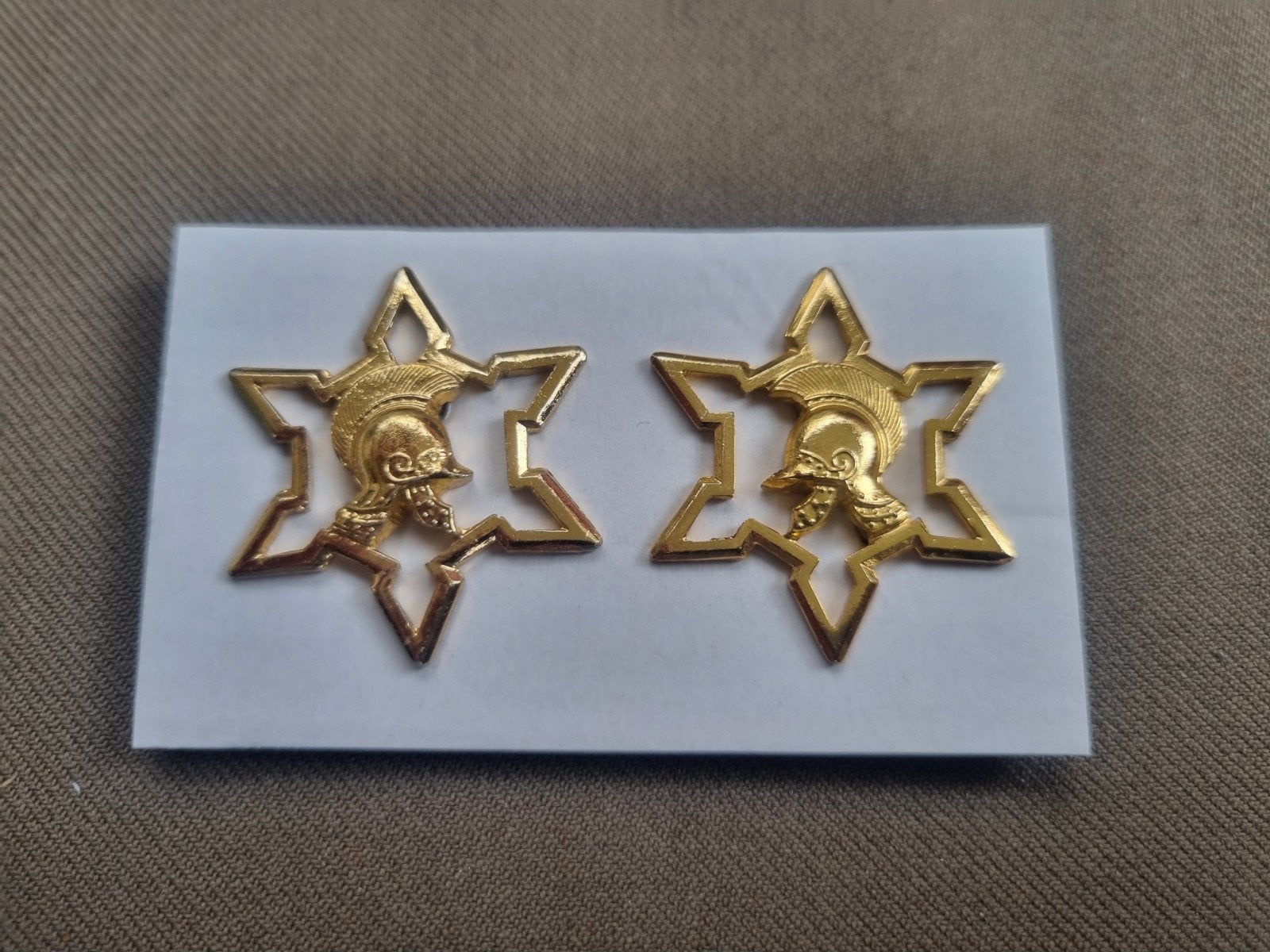 kraagspiegelemblemen Genie Fortificatien nr 1, Verzamelen, Ophalen of Verzenden, Landmacht, Nederland, Embleem of Badge