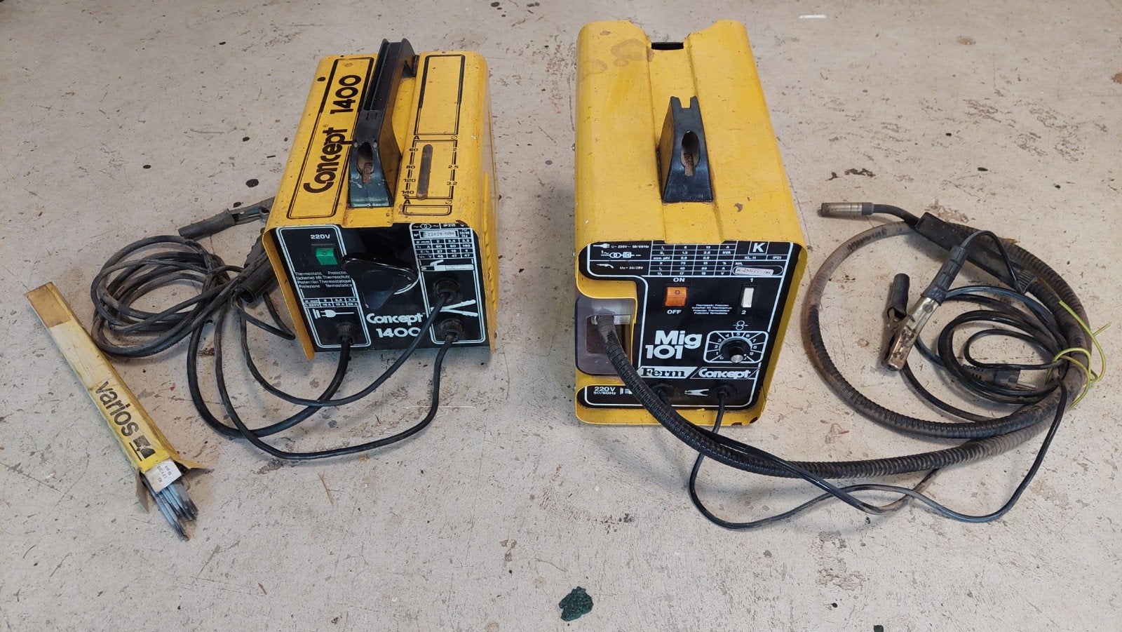 Set van 2 lasapparaten: Ferm Mig 101 en Concept 1400, Doe-het-zelf en Verbouw, Gereedschap | Lasapparaten, Ophalen, Gebruikt, Minder dan 150 ampère