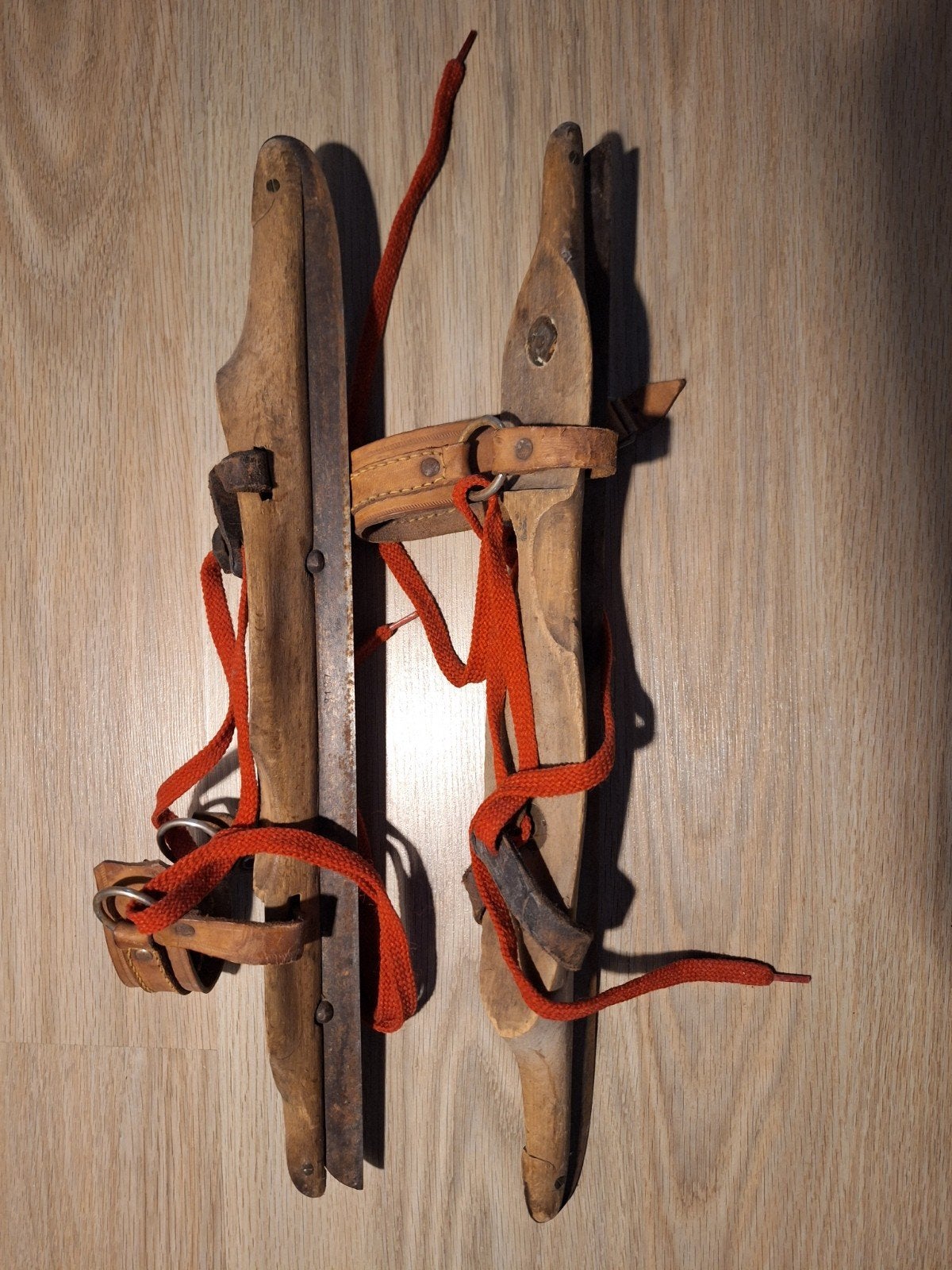 Ouderwetse houten schaatsen - decoratie, Ophalen of Verzenden, Gebruikt, Friese doorlopers, Overige merken