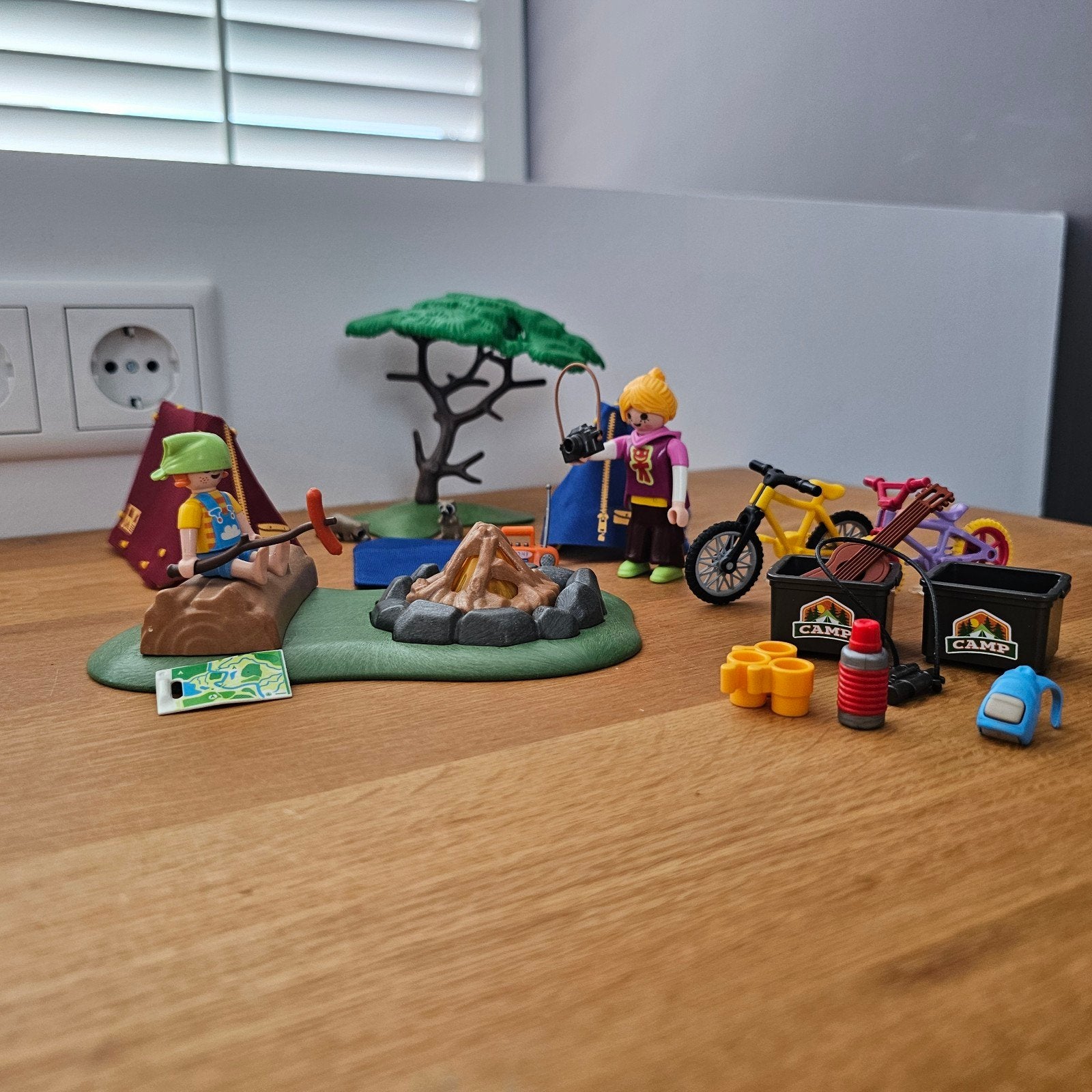 playmobil tenten kamp kamperen kampvuur, Ophalen of Verzenden