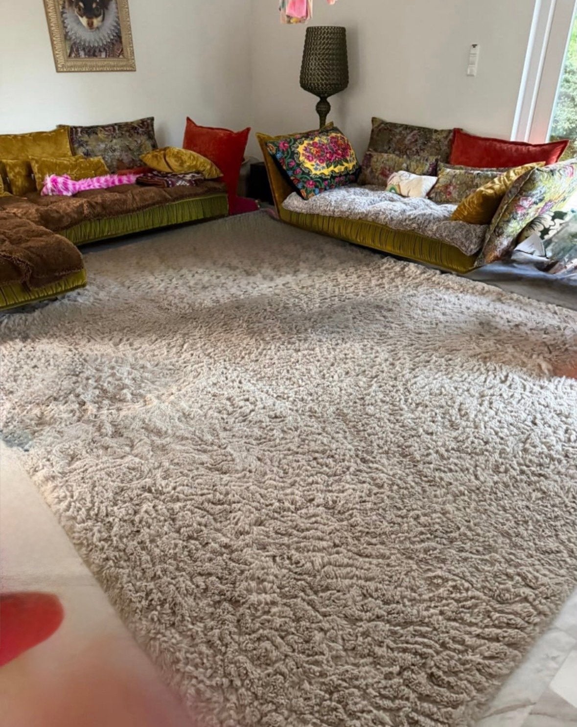Fred van Leer Vloerkleed Hampton Ecru – XXL 300x 400 cm 12m2, Gebruikt, Beige, Ophalen of Verzenden, 200 cm of meer
