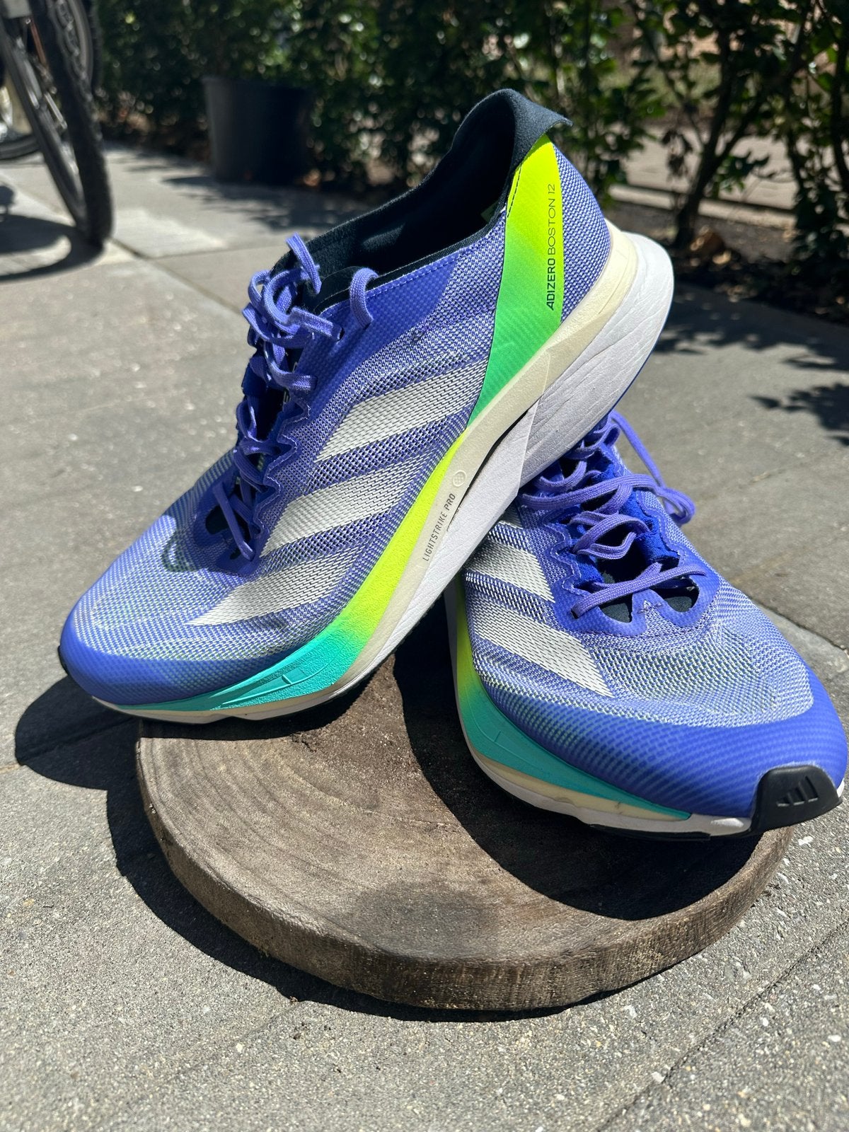 Adidas Adizero Boston 12 hardloopschoenen - Zo goed als nieu, Blauw, Ophalen of Verzenden, Zo goed als nieuw, Hardlopen of Fietsen