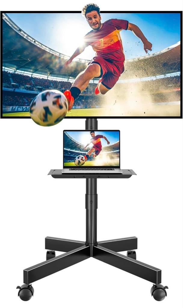 Verrijdbare TV Standaard met Plank - 32-70 inch, Ophalen of Verzenden, Nieuw