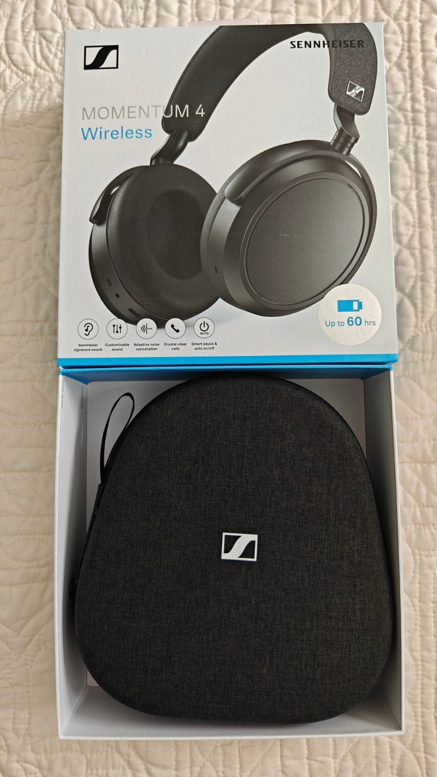 Sennheiser Momentum 4 Wireless Koptelefoon Zwart, Audio, Tv en Foto, Koptelefoons, Zo goed als nieuw, Sennheiser, Ophalen of Verzenden