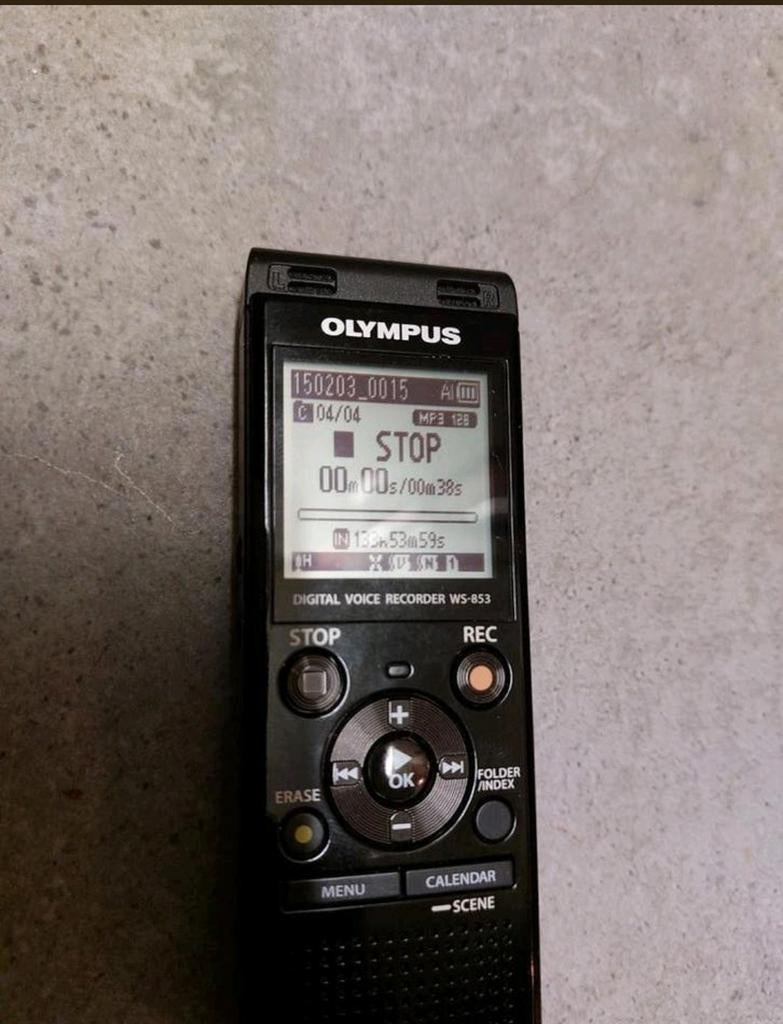 Olympus ws-853 voice recorder gesprek opname opnames, Ophalen of Verzenden, Audio