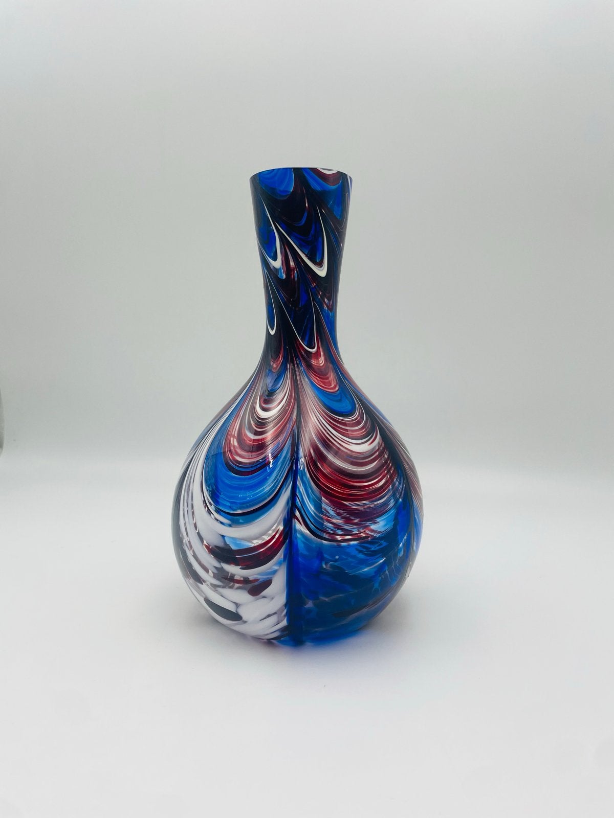 Vintage Opaline Vaas met Abstract Design, Antiek en Kunst, Ophalen of Verzenden