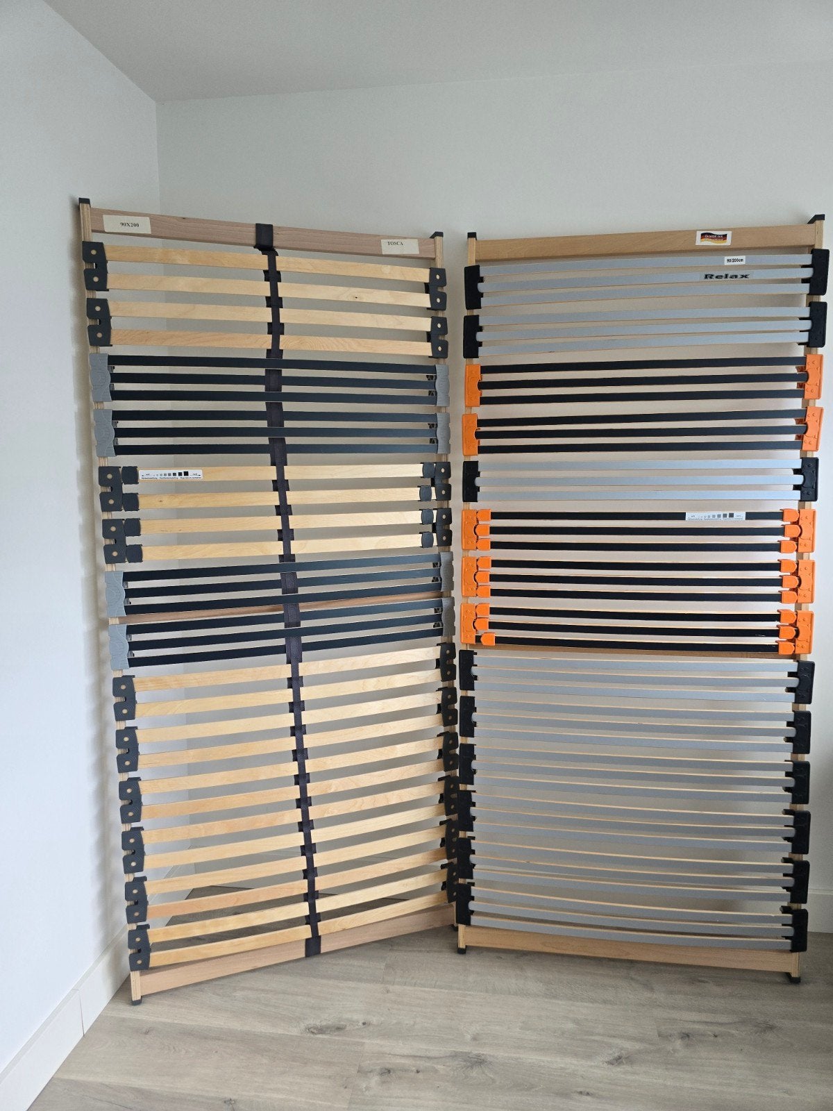Lattenbodem, Ophalen, Zo goed als nieuw, Eenpersoons, 90 cm