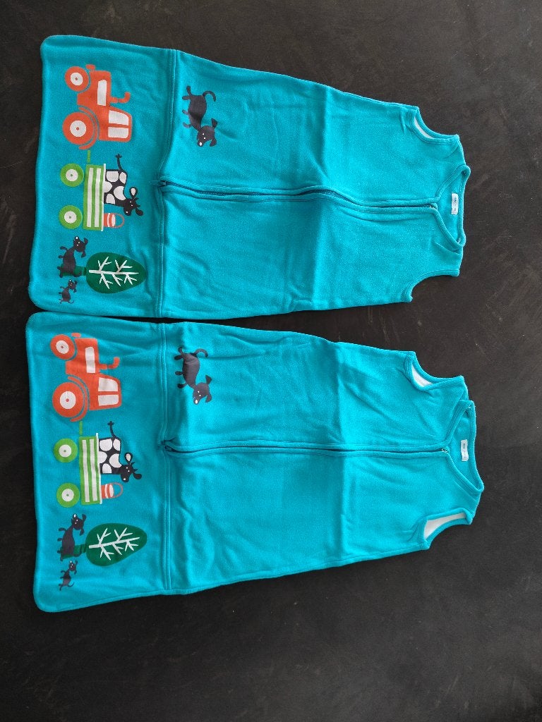 2 Hema baby slaapzakken maat 68/80 blauw, Ophalen of Verzenden, Gebruikt, Blauw, Hema