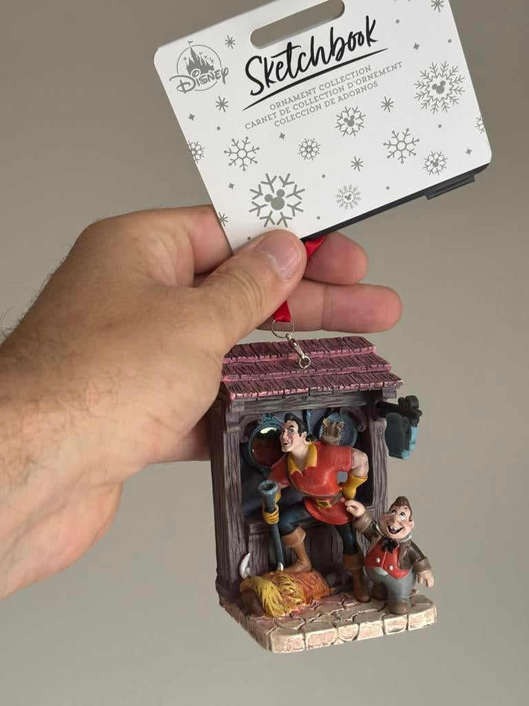 Disney Sketchbook ornament Gaston Belle en het beest, Verzamelen, Disney, Ophalen of Verzenden, Assepoester of Belle, Zo goed als nieuw