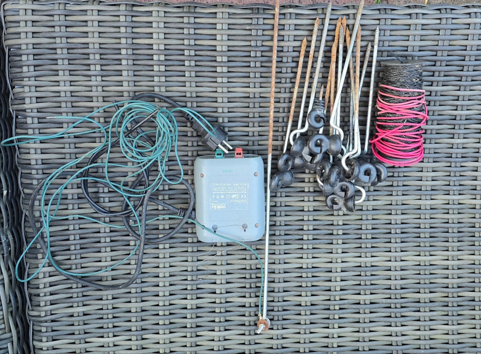 Velda schrikdraad set voor vijver of tuin, Ophalen of Verzenden, Gebruikt
