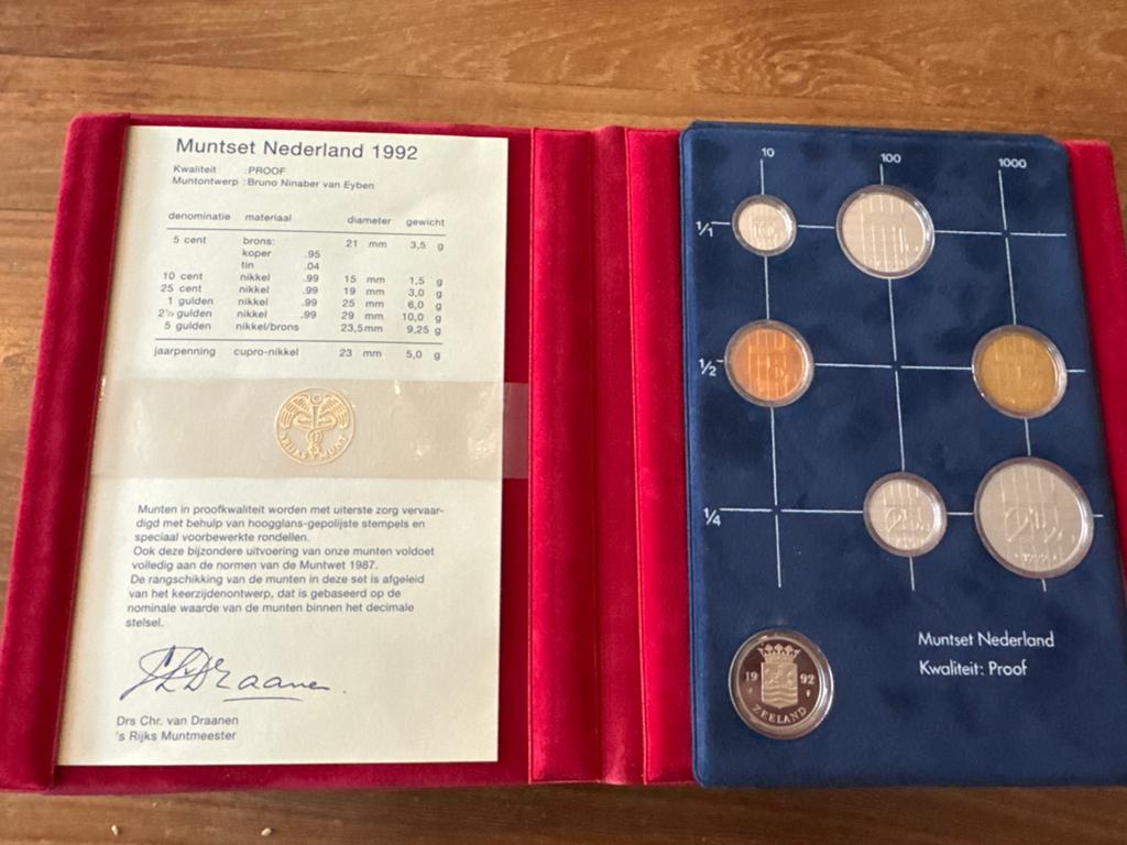 Muntset Nederland 1992 Proof Kwaliteit, Postzegels en Munten, Munten | Nederland, Ophalen, Koningin Beatrix, Overige waardes, Setje