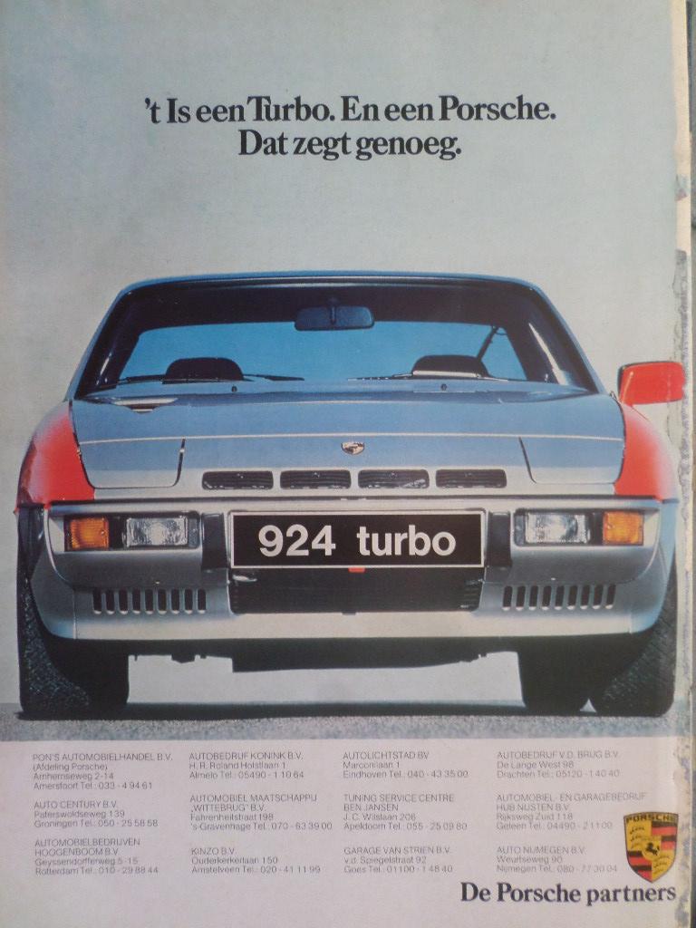 Porsche 924 Turbo Advertentie, Ophalen of Verzenden, Zo goed als nieuw, Porsche