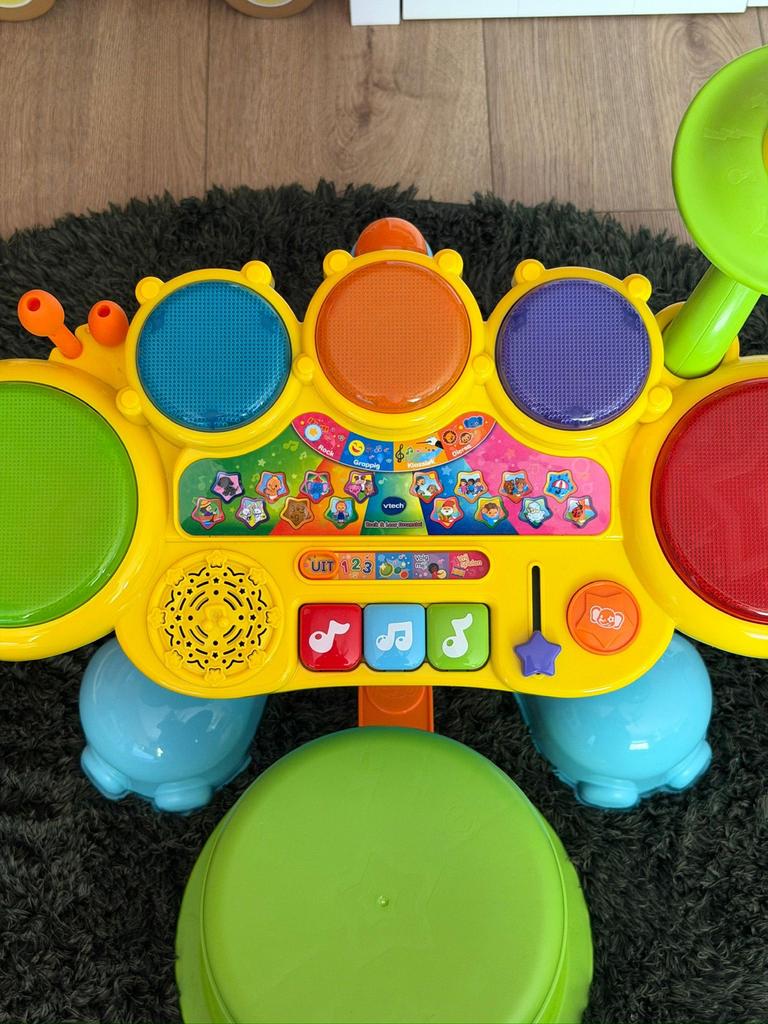 VTech Kinder Drumstel - Zo goed als nieuw met doos!, Kinderen en Baby's, Ophalen, Zo goed als nieuw