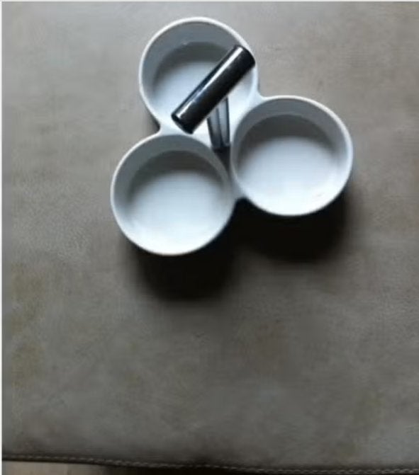 Design hapjes standaard wit porselein Br 20cm, Huis en Inrichting, Keuken | Servies, Ophalen of Verzenden, Porselein, Overige stijlen