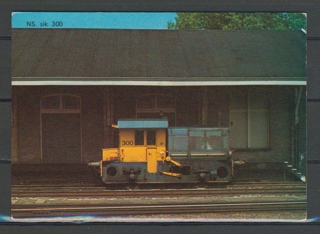 Locomotief Lok NS No. 300 Foto Ansichtkaart Trein t-19 jdu, Verzenden, Zo goed als nieuw, Trein, Kaart of Prent