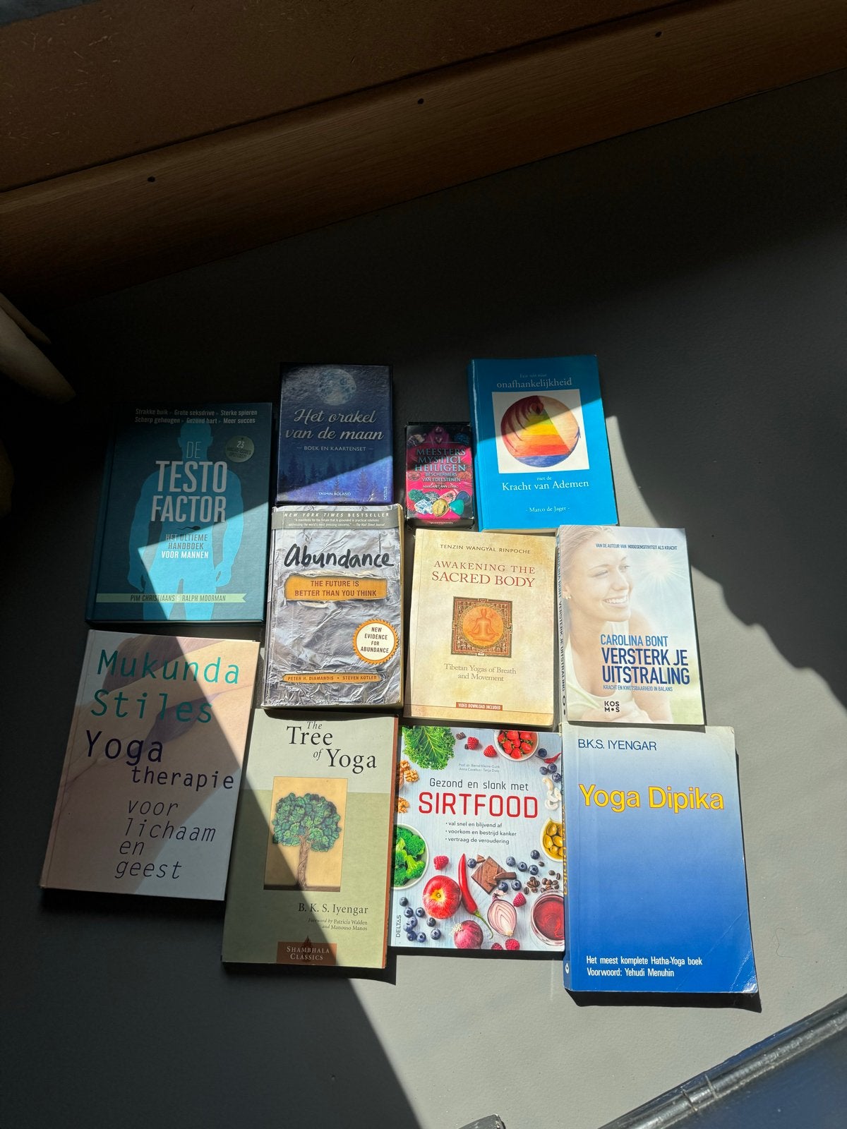 9 boeken & 2 kaartendecks: spiritualiteit, yoga, voeding, Boeken, Ophalen of Verzenden, Gelezen, Spiritualiteit algemeen, Achtergrond en Informatie