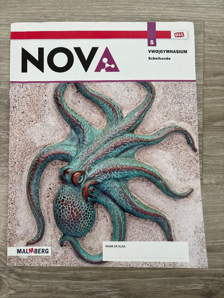 NOVA scheikunde 5 VWO, VWO, Scheikunde, Malmberg, Ophalen of Verzenden