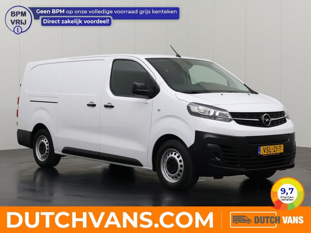 Opel Vivaro XXL Edition 75 kWh | Navigatie | 3-Zits | Airco, Auto's, Gebruikt, Zwart, Multifunctioneel stuurwiel, Wit