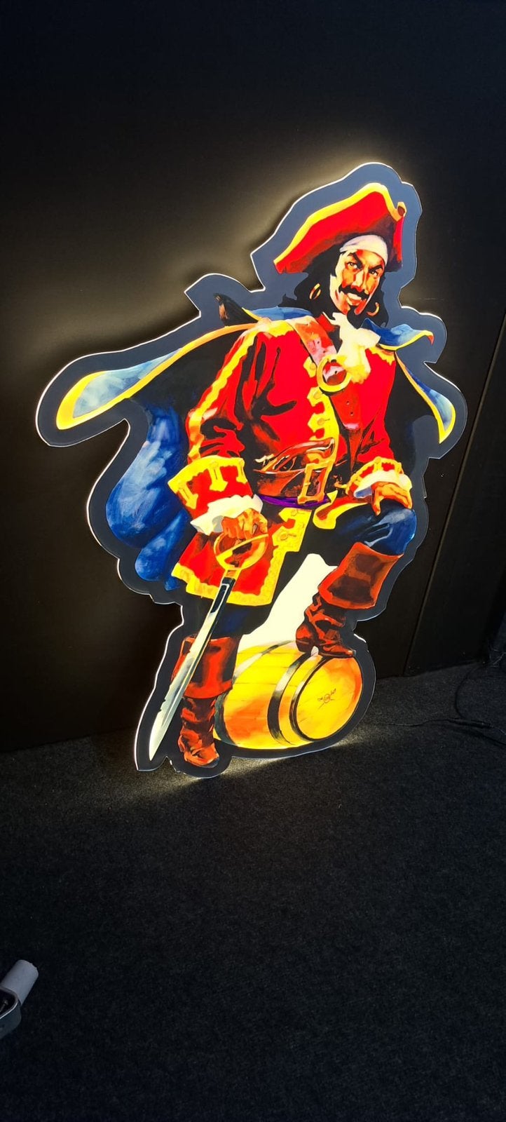 Captain Morgan wanddecoratie LED reclamebord. 120 cm XL, Ophalen of Verzenden, Reclamebord