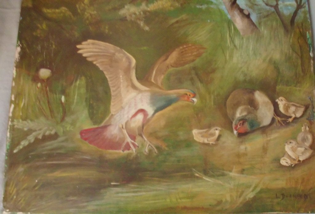L, Bernaert  Belgié ., Paneel, Origineel werk, Dieren, Ophalen of Verzenden