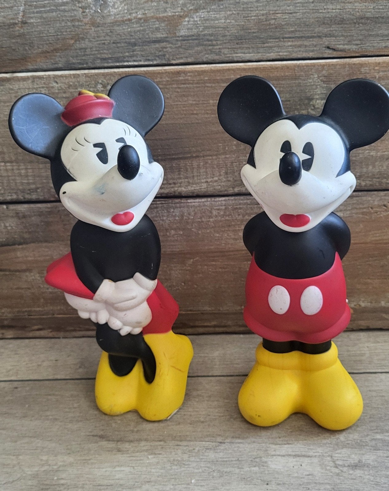 Vintage Mickey & Minnie Mouse beeldjes - Disney Prelude, Ophalen of Verzenden, Mickey Mouse, Gebruikt, Beeldje of Figuurtje