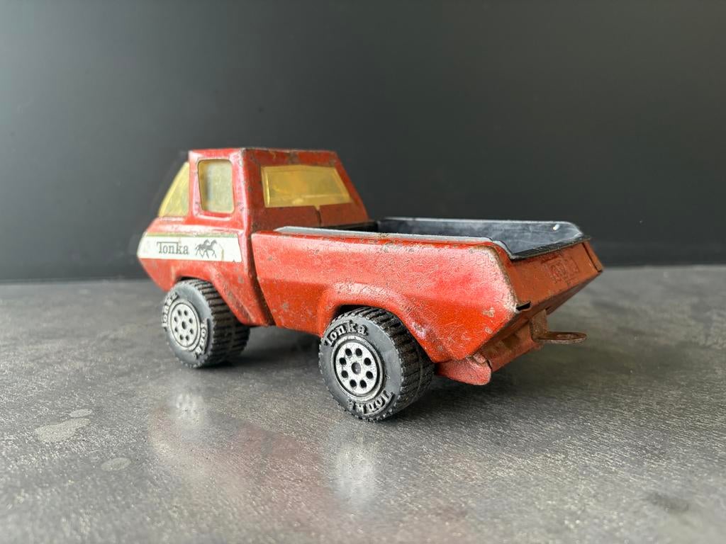 Vintage Tonka pickup truck - rood speelgoedvoertuig, Ophalen of Verzenden, Gebruikt