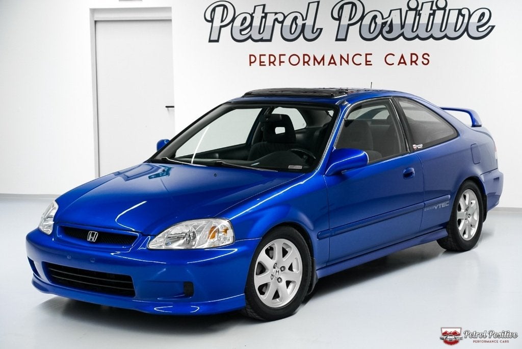 Honda Civic Si EM1 B16A2 1999 —USA import, roestvrij,TÜV §21, Stof, 4 cilinders, Blauw, 1595 cc