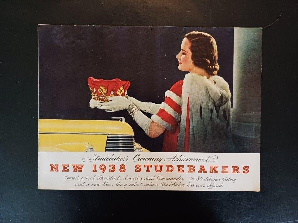 STUDEBAKER 1938 dealer brochure folder origineel USA, Verzenden, Gelezen, Overige merken