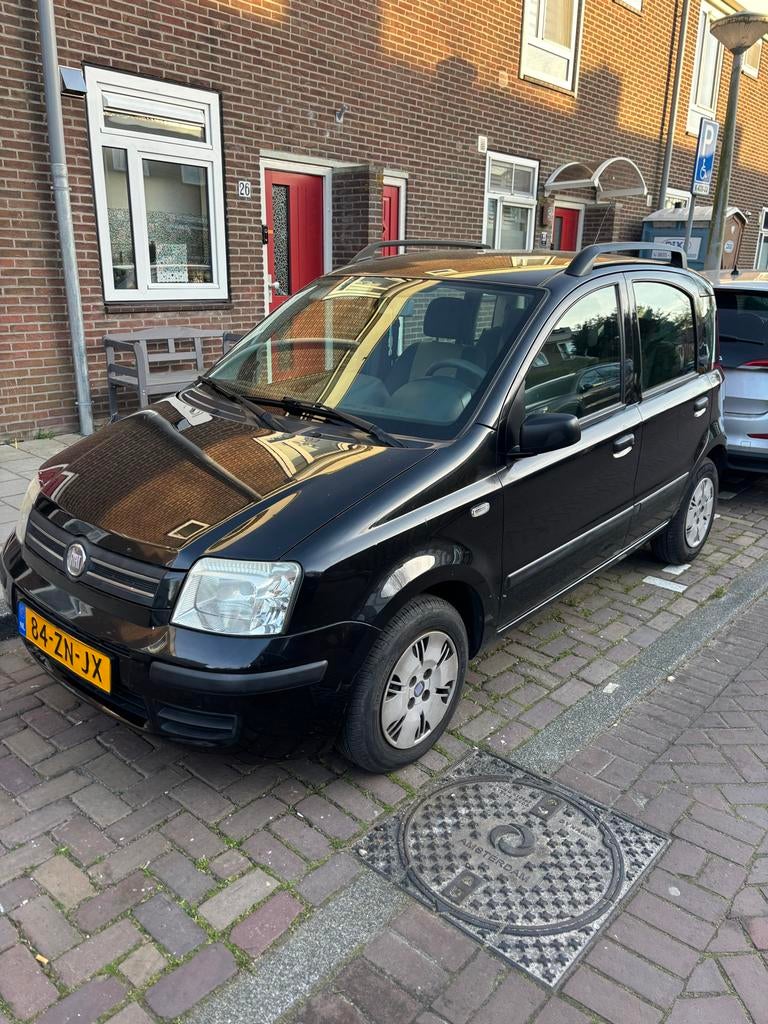 Fiat Panda 1.2 44KW 60PK 2008 Zwart, Auto's, Fiat, Voorwielaandrijving, Zwart, Origineel Nederlands, Handgeschakeld
