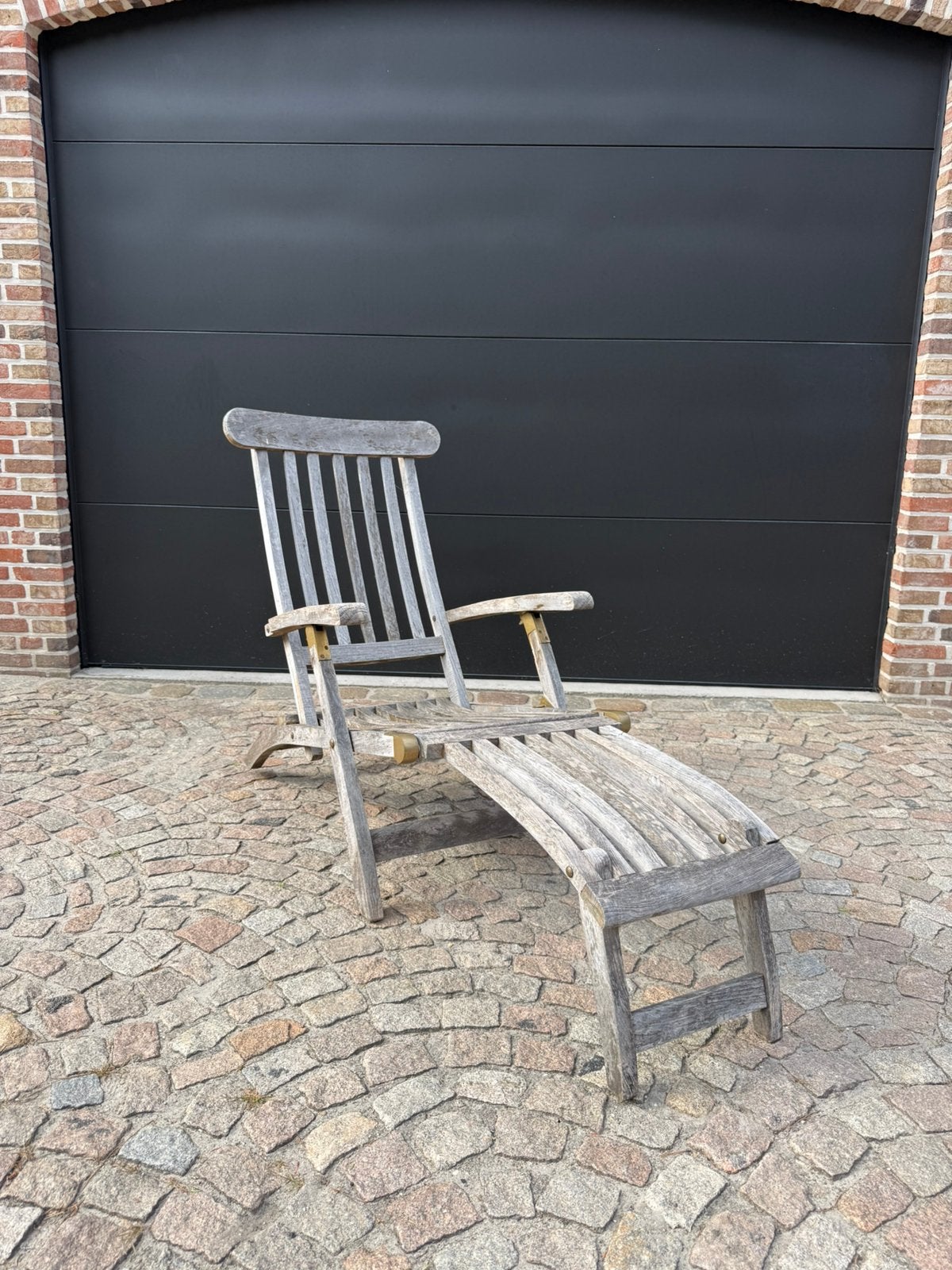 2x Teakhouten Ligstoel Verstelbaar en Robuust incl. Kussens, Tuin en Terras, Ophalen, Gebruikt, Teakhout, Verstelbaar