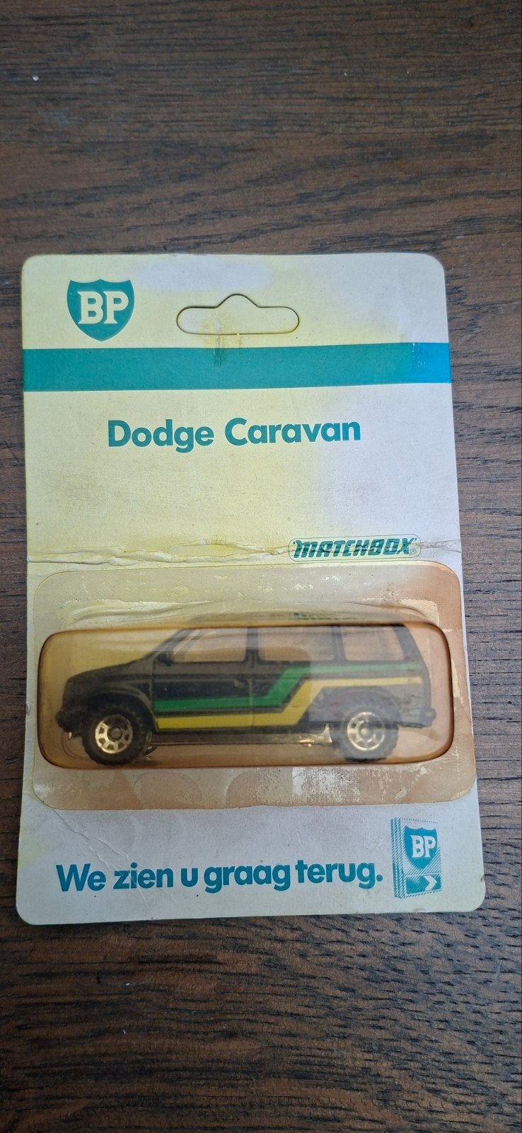 Matchbox BP Dodge Caravan - BIEDEN in verpakking, Hobby en Vrije tijd, Ophalen of Verzenden, Nieuw